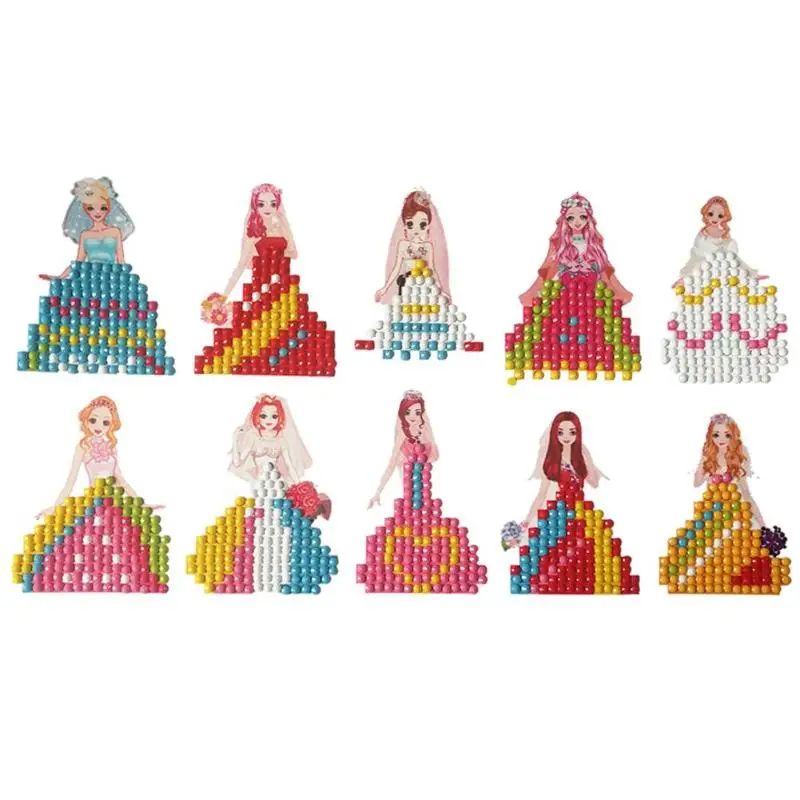 Наклейки с рисунком принцессы 5D круглый набор для алмазной живописи полная дрель