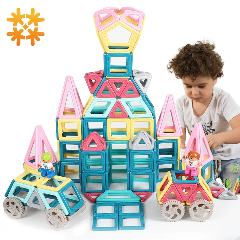 Kopen Macaron Kleur Magnetische Blokken Speelgoed Voor Kinderen Magneet Blokken Bouw Toy Set Designer Educatief Bricks Magnetische Speelgoed Kids