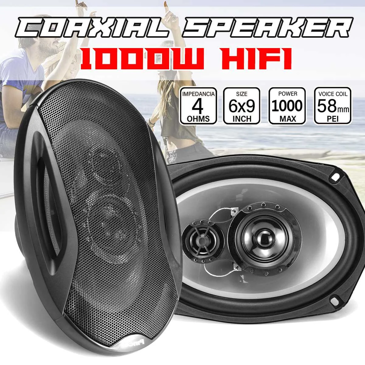 Car Coaxial Powerful Speaker 6x9 Inch 