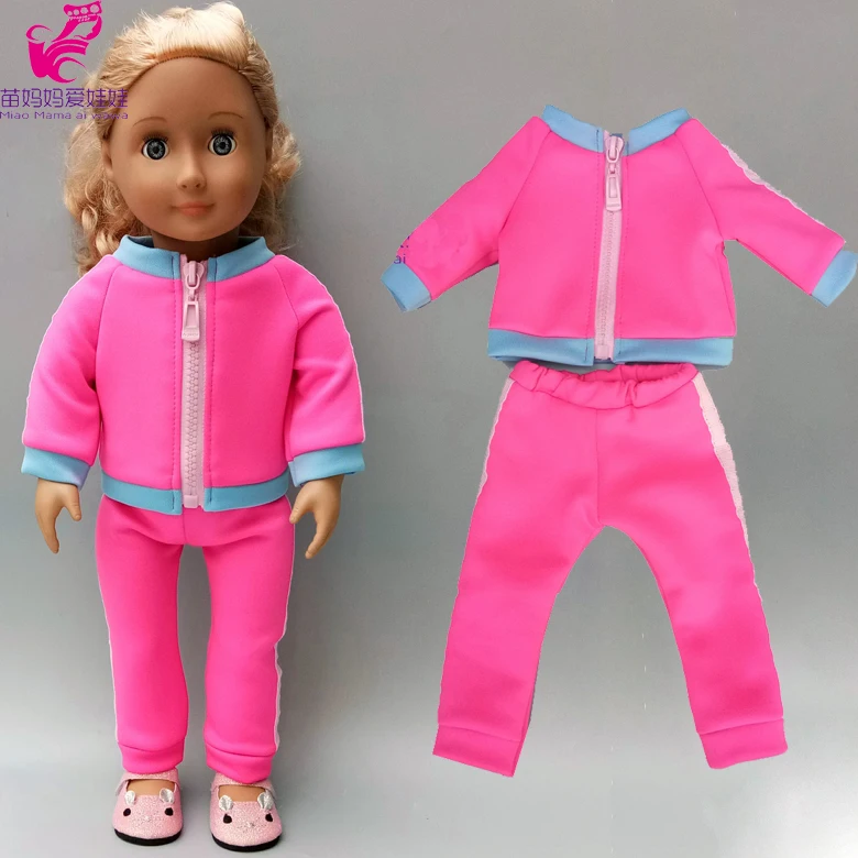 18 дюймов, Одежда для куклы на зиму, красное пуховое пальто, леопардовые леггинсы на 43 см, одежда для новорожденных, Одежда для куклы на 18 дюймов, кукольная куртка для девочек