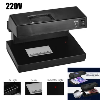 

EU Plug 9W UV/WM Light Money Checker 220V Fake Bank Note Detector With Magnifier Property Safety Protection Equipment