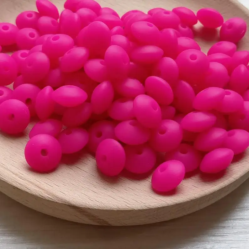 Fuchsia Jojochew хорошее качество блюдце силиконовые бусины 12 мм Силиконовые Прорезыватели для зубов еда класс Детские трофеи BX1-36 - Цвет: Fuchsia