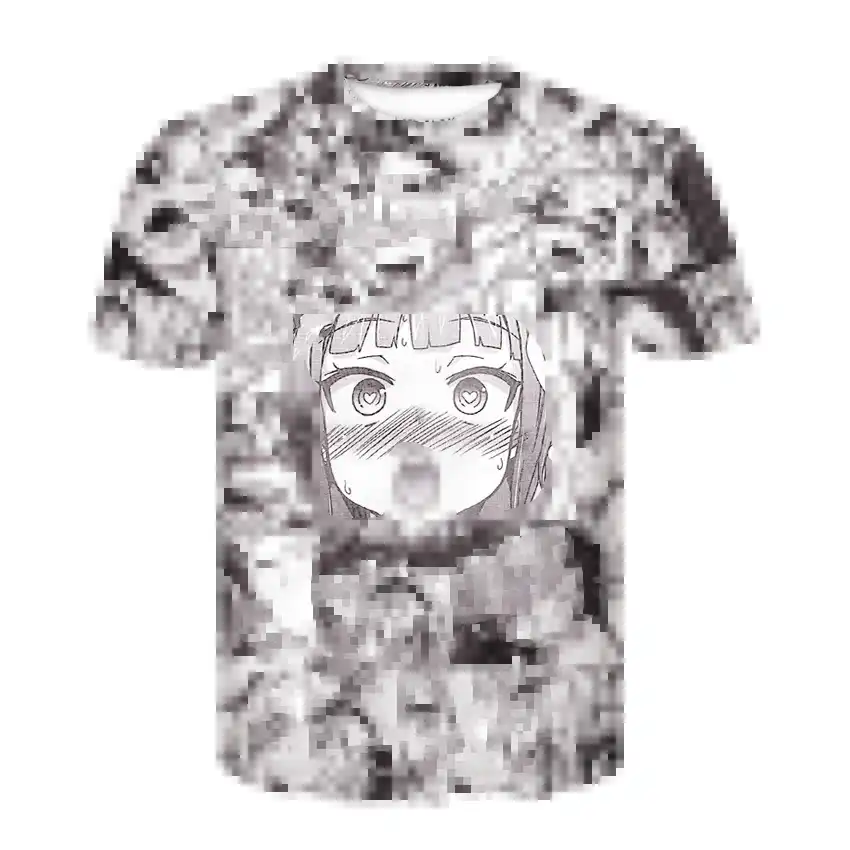 Ahegao 3d Print Anime T Shirt Men Women Harajuku Face Red Woman Cartoon T Shirts Funny Shy Girl Sexy Tops Summer Cute Clothing Aliexpress