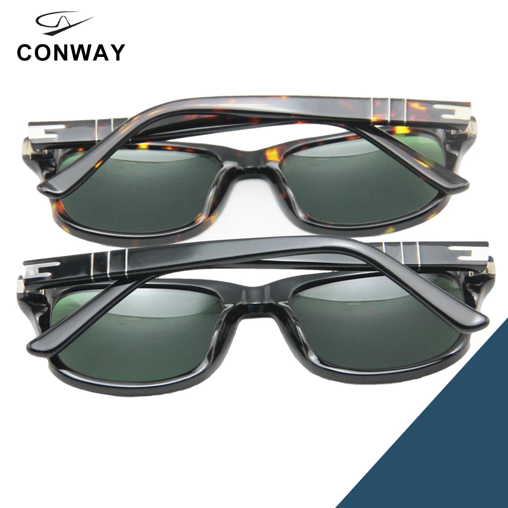 CONWAY,, модные ацетатные солнцезащитные очки, мужские, дизайн, высокое качество, очки, солнцезащитные очки, CN0004S-DEMI-G15, металлическая часть, уличные очки
