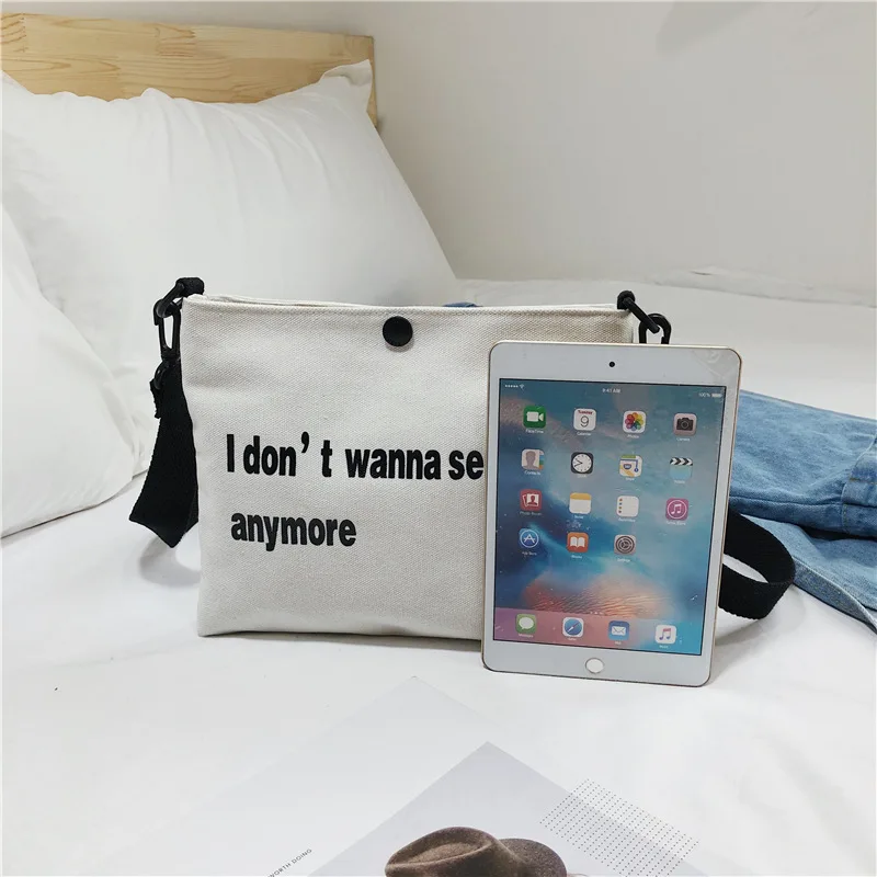 Холщовая Сумка женская стиль Мода корейский стиль универсальная простая сумка на одно плечо квадратная сумка на ремне модная повседневная Наплечная Сумка