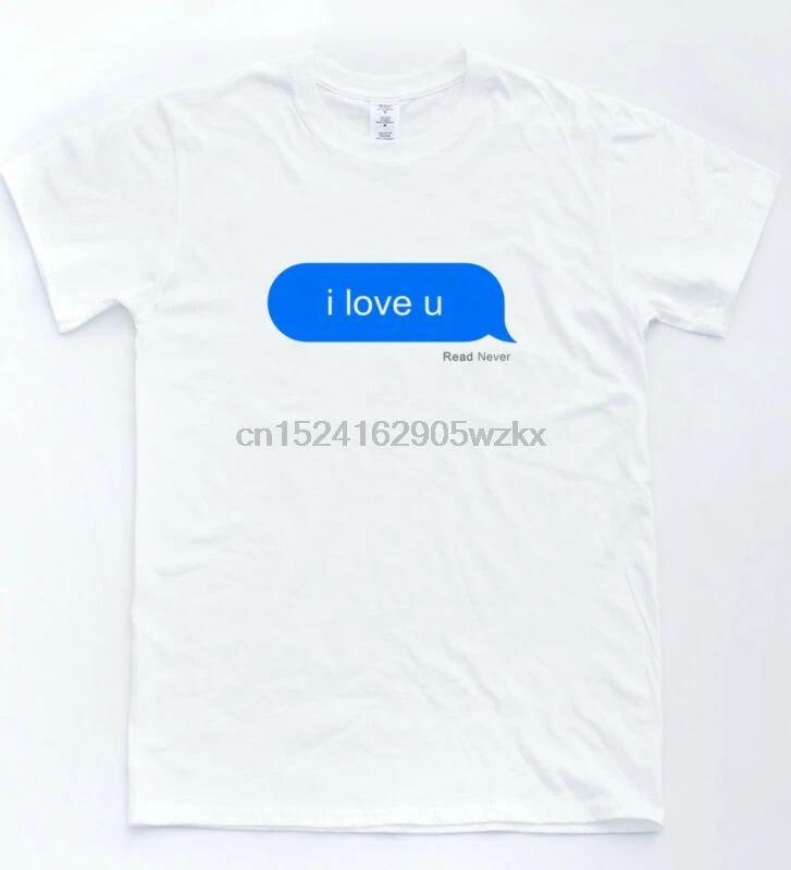 Футболка I Love U imessage с надписью сердцебиение на День святого Валентина | Мужская