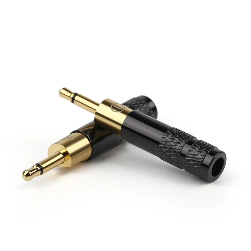 2 5mm Adapter Mini Jack 2 5mm Headphone Jack For HD700 he400i he1000 Earphone Audio Connector Mono Copper Gold Plated