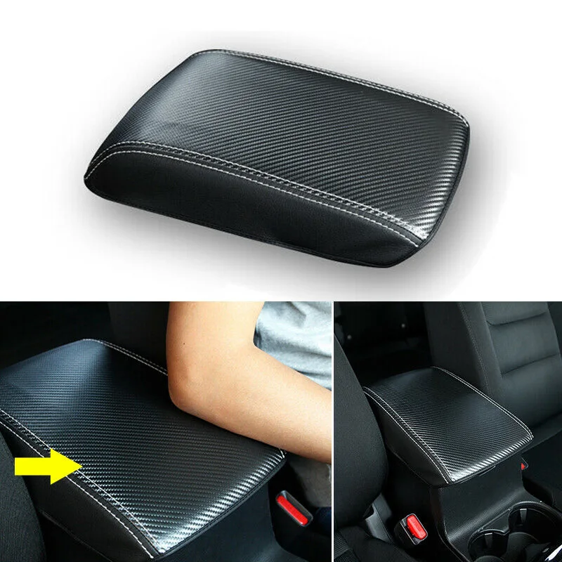 

For Mazda CX-5 CX5 2017-2019 Carbon Fiber Armrest Storage Box Cover Accessories