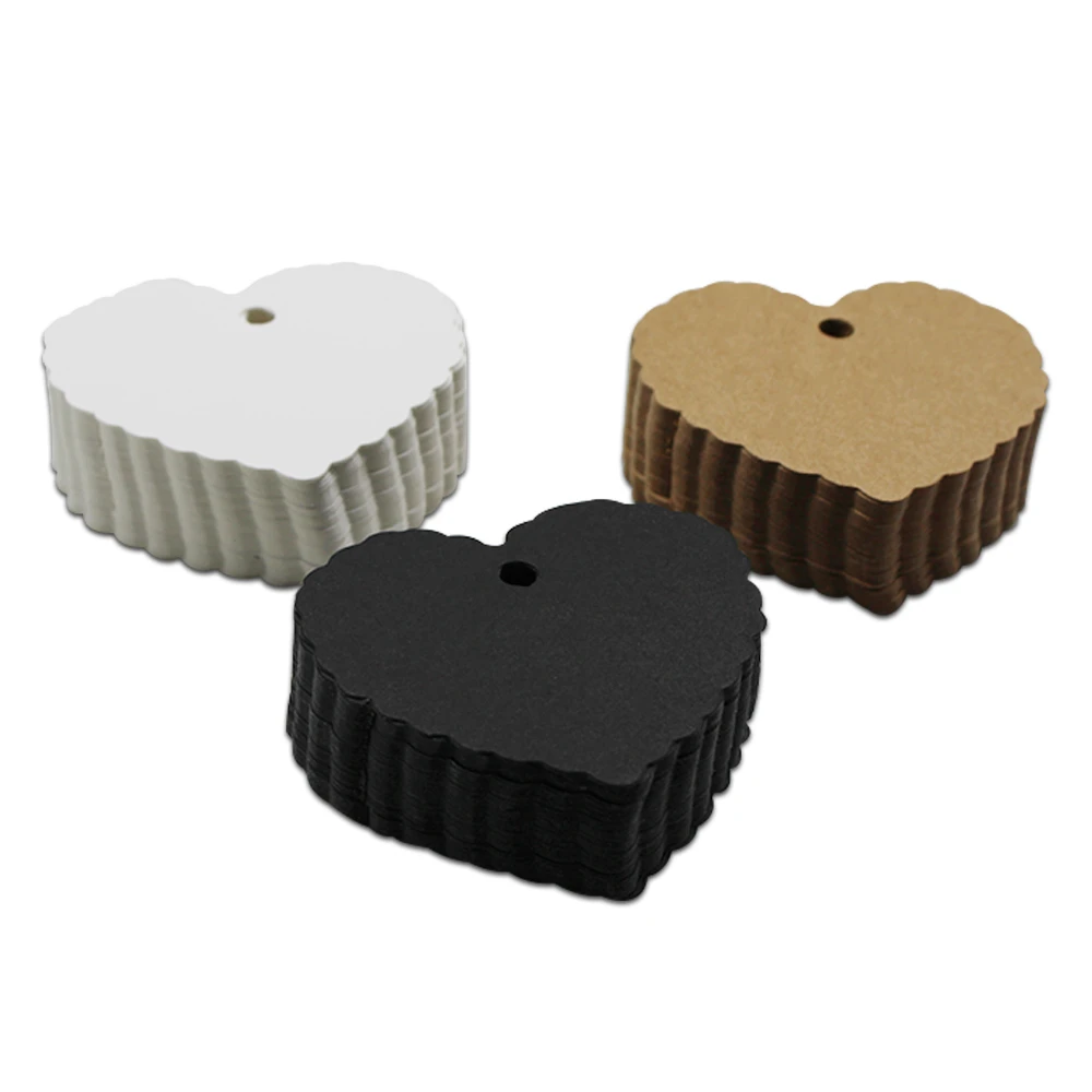

Free Shipping 6*5.5cm 2000Pcs/ Lot Kraft Paper Lovely Small Paper Heart Shaped Event Gift Tags Retro Hang Tag 350gsm Kraft Paper
