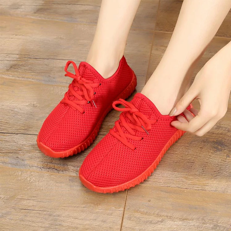Breathable Sport Sneakers Women's Leisure Breathable Air Mesh Outdoor Fitness Running Shoes Zapatillas Mujer Cheap
