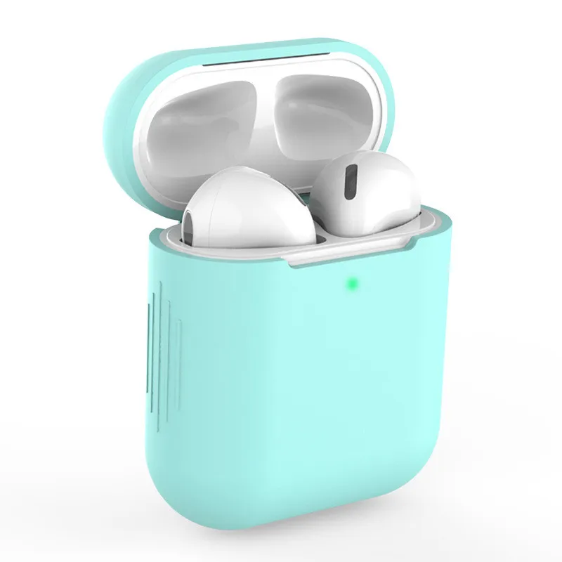 ТПУ Силиконовые чехлы для Airpods 1/2 защитный аксессуар чехол прозрачный Ультратонкий чехол противоударный держатель для Air Pods 2nd - Цвет: 2