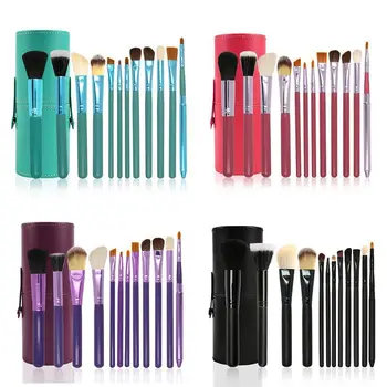 

Wool makeup brush set brush eye brush powder brush blush concealer eye shadow eyelash lip brush cylinder packaging beauty tools