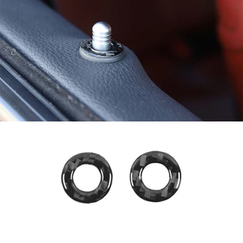 

Door Lock Pin Decoration Cover Trim Sticker Decal for Dodge Challenger 2014-2020 Red Carbon Fiber Car Interior Accessories
