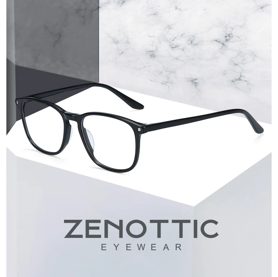 2024 ZENOTTIC Acetate Prescription Progressive Glasses Women Anti Blue