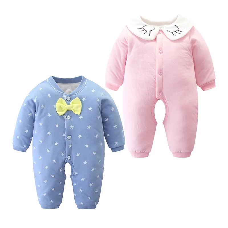 

Baby Jumpsuits Newborns Warm Romper Cotton Clothes Infant Thick Men's 0 Women's Fall And Winter Clothes 3 Months Winter