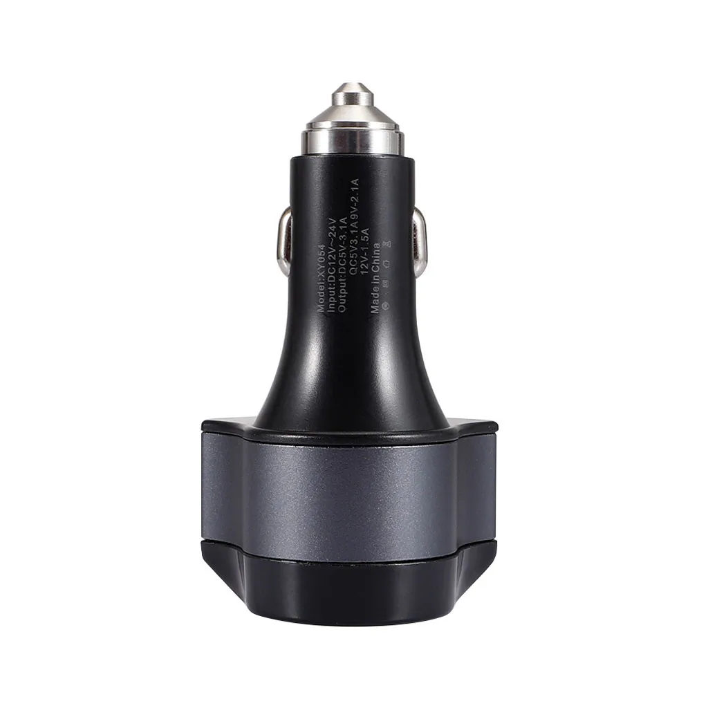 Два порта 5 V/3A USB QC3.0 быстрое автомобильное зарядное устройство адаптер прикуривателя для телефона простой дизайн подсветка уникальный полезный