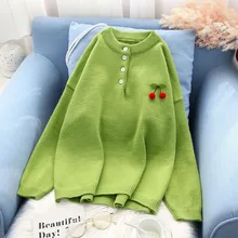^^Best Offers cherrty sweet cute women sweater and pullovers solid autumn new loose girl elegant pulls fashion outwear all match tops ^^Best Offers cherrty sweet cute women sweater and pullovers solid autumn new loose girl elegant pulls fashion outwear all match tops