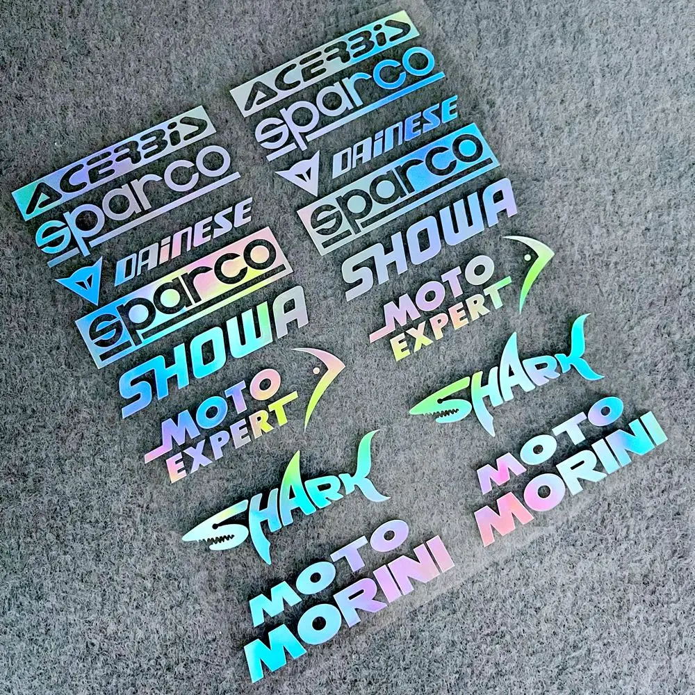 1 Set Of Reflective Motorcycle Side With Bicycle Helmet Stickers Car Styling Vinyl For Yamaha Honda Kawasaki SHARK MOTO  Автомобили