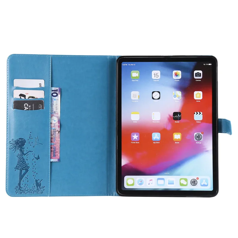Wekays для Apple iPad Pro 11 дюймов мультфильм Кот девушка кожаный чехол для Coque iPad Pro 11 дюймов чехол для телефона