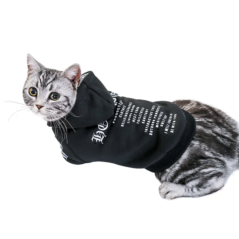 Пальто для кошек удобная одежда Gatto товары с котенком и капюшоном зимняя теплая