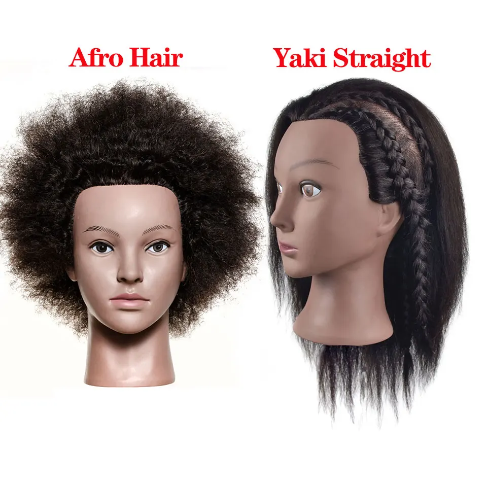 afro hair practice head