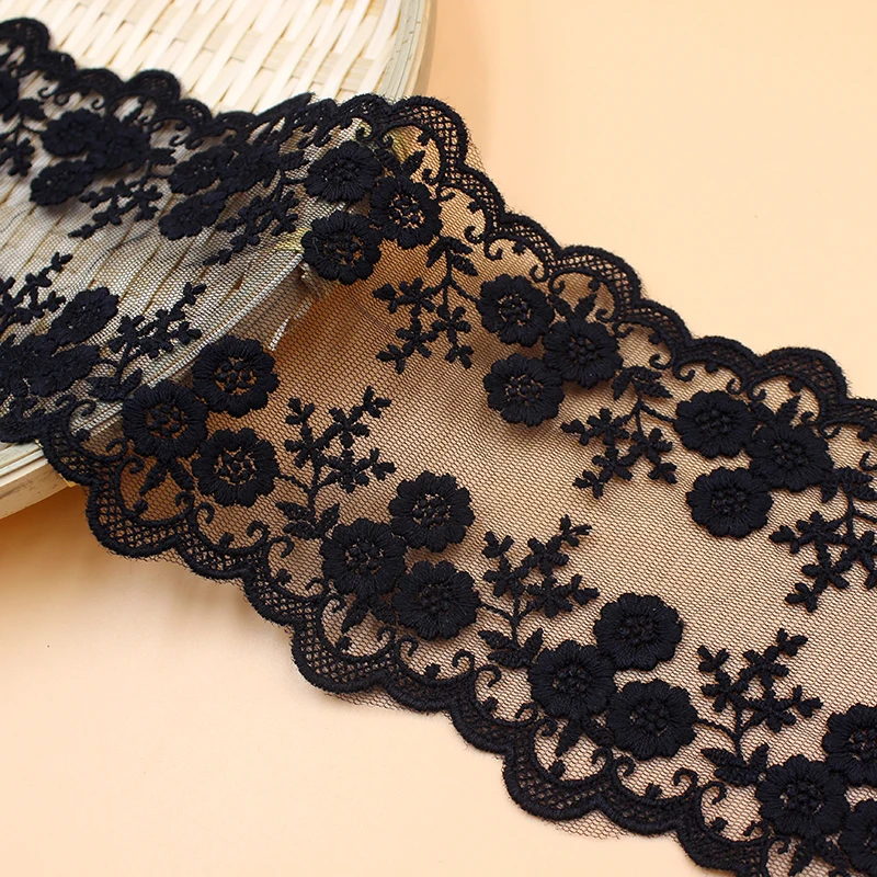 Nylon + cotton thread embroidery mesh lace trims skirt dress Garment hem decoration DIY handmade materials Sewing Accessories