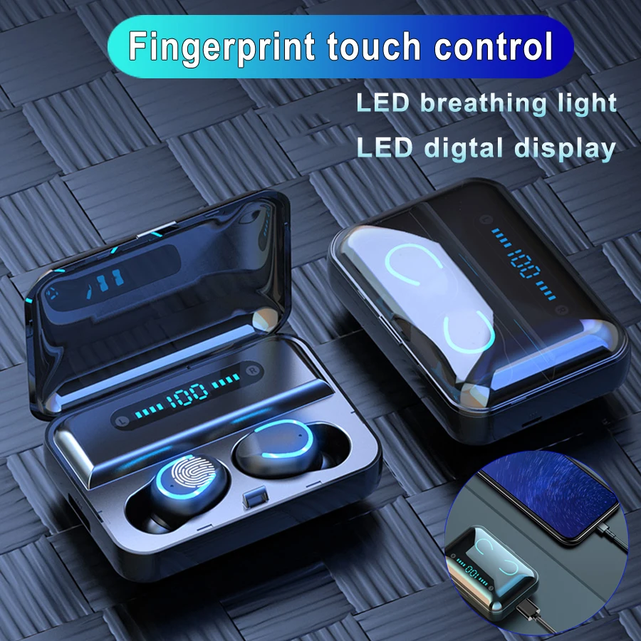 Наушники вкладыши TWS с 5 0 Bluetooth наушники Беспроводной Hi Fi 8D бас стерео гарнитура