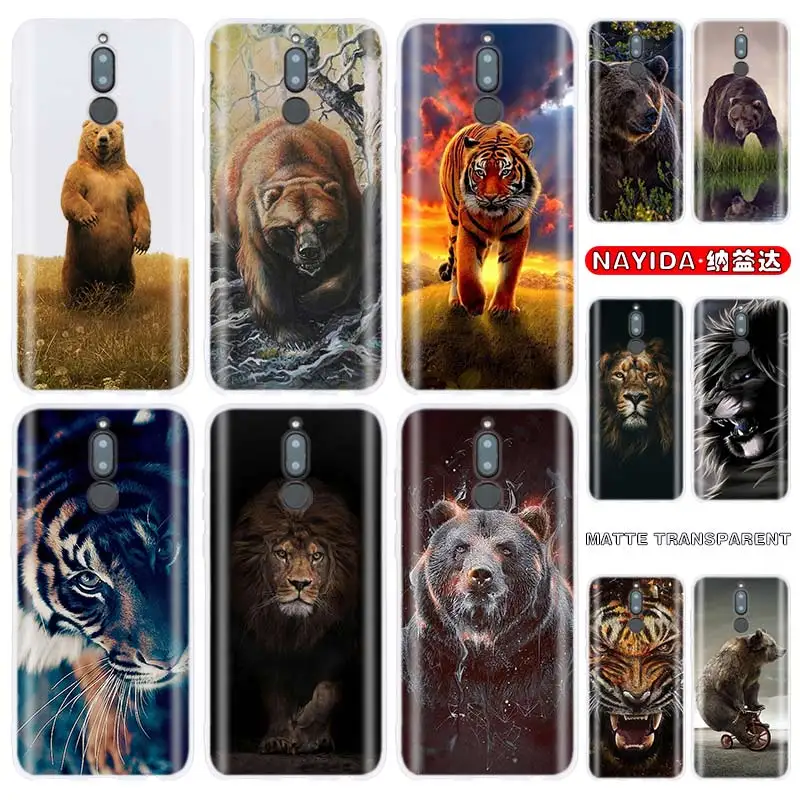 Модный чехол для телефона Huawei Mate 30 20 10 Lite Pro y7 y9 2019 NOVA 5 4 3 5T чехлы с медведем львом