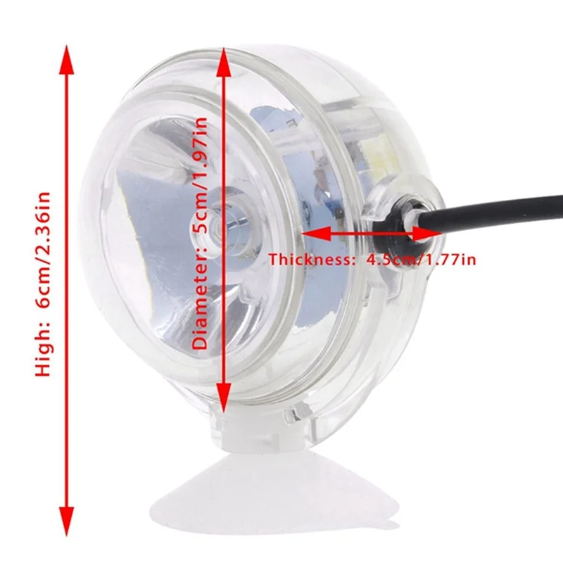 LED Underwater Lamp Waterproof LED EU Plug 110V 220V Aquarium Light for Coral Reef Fish Tank Submersible Aquarium Light Spot Lam