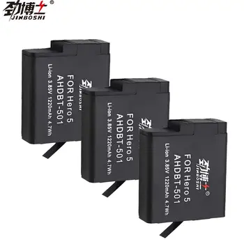 

3PCS AHDBT-501 1220mAh Battery GoPro Hero5 6 Batteries for GoPro Camera AHDBT501 AHDBT 501 Gopro Hero 5 6 4K Cameras Bateria