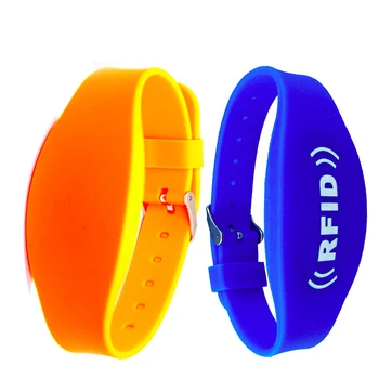 

Reusable Silicone RFID Bracelet 125KHz TK4100 Proximity Wristband Tag Adjustable Waterproof for Access Control System 100Pcs/Lot