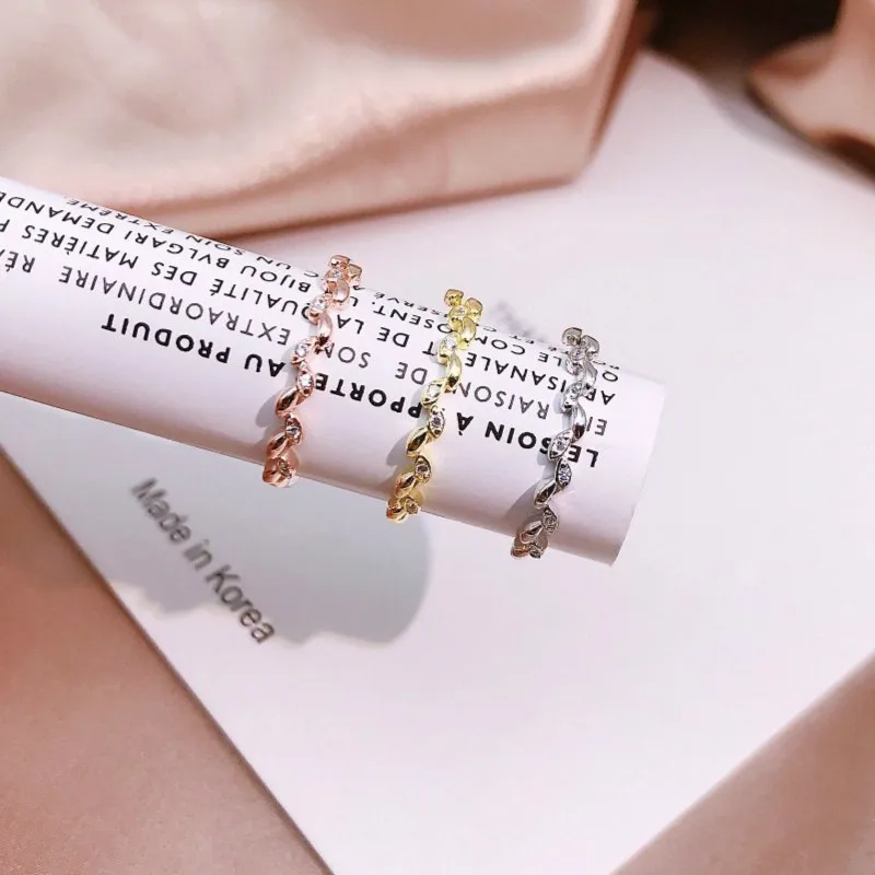 

Whole 100% Real 925 Sterling Silver Sumptuous Adjustable Rings Exquisite Tree Branch Shiny Cubic Moissanite Wedding Bridal Ring