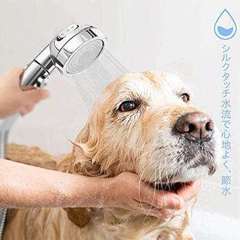 

Handheld Shower Head High Pressure Chrome 3 Spary Setting with ON/OFF Pause Switch Water Saving Adjustable Luxury Spa