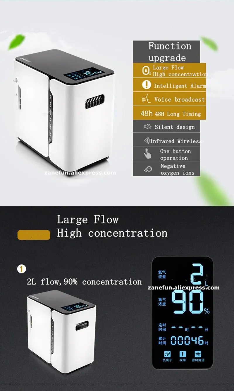 YUWELL YU300S 2L Portable Homecare Oxygen Concentrator Household Oxygen Generator Elderly Oxygen Machine YU300S In Stock - Famidy.com