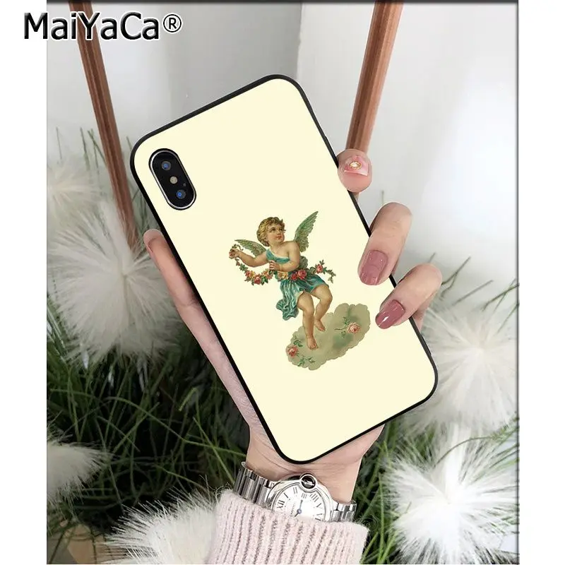 Мягкий высококачественный чехол MaiYaCa Renaissance angels Cupid из ТПУ для телефона Apple iPhone 8 7 6 6S Plus X XS MAX 5 5S SE XR - Цвет: A12