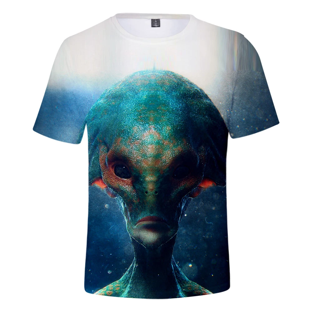 2019 Newest  3D Print Animal CoolET alien Funny T-Shirt Men Short Sleeve Summer Tops T Shirt Tshirt Male Fashion T-shirt male