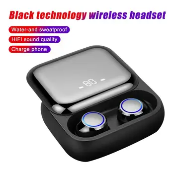 

M13 TWS Bluetooth 5.0 HiFi 3D Sound Earphone Large Capacity Bluetooth Headset Phone Holder Waterproof Earpieces with Slide Lid