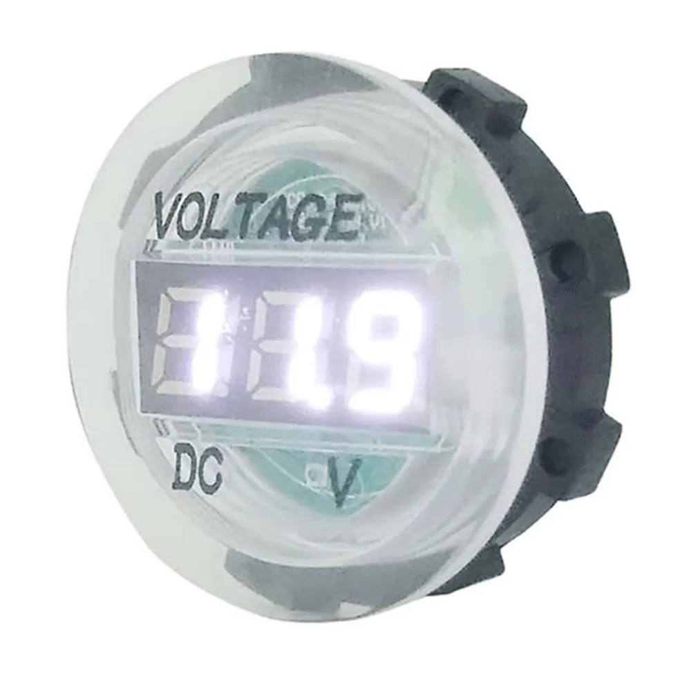 White DC5-48V напряжение дисплей Вольтметр ATV Универсальный измеритель напряжения для водонепроницаемый - Цвет: White