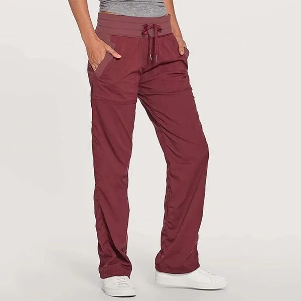 

Women Safari Style Waterproof Casual Pants Spring Autumn Loose BF Straight Tube Beam High Waist Solid Color New Sports Pants D30