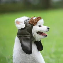 Новейшая осенне-зимняя Стильная Милая шапка авиатора костюм для домашних животных Косплей ветрозащитный шлем летчика для маленьких средних и больших собак