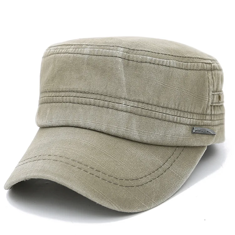Новинка года, весенне-летние винтажные головные уборы для мужчин и женщин, повседневные, плоские, военные шапки военные, однотонные, Солнцезащитный Регулируемый головной убор - Цвет: ArmyGreen