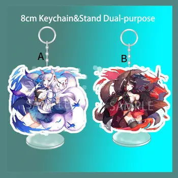 

Anime Stand Figure Keychain Strap Azur Lane Nagato Akagi Acrylic Keyring 8cm