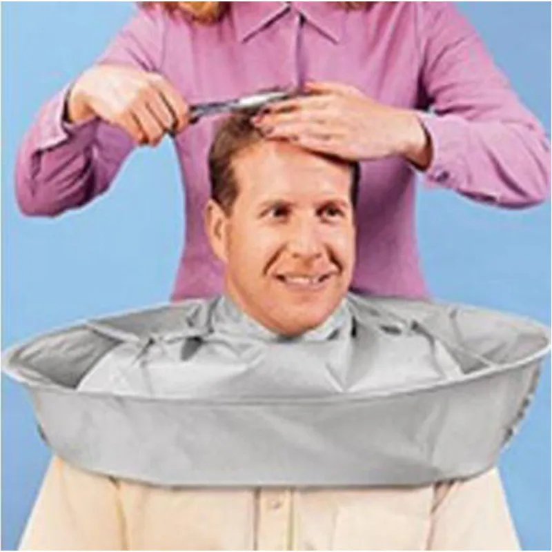 Delantal de corte de pelo artesanal, capa de peluquería, capa de paraguas, envoltura de afeitado, protector de limpieza del hogar