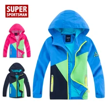 Зимние Детские Водонепроницаемые Дождевики, флисовые спортивные пальто для походов на открытом воздухе, кемпинговая ветровка для мальчиков и девочек, мягкая оболочка