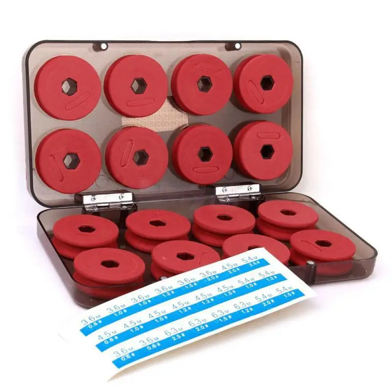 ABS Fishing Line Tackle Box 16 Shaft Fish Lines Sea Saltwater River Bobbin Spools Accessory with Durable Case | Спорт и развлечения