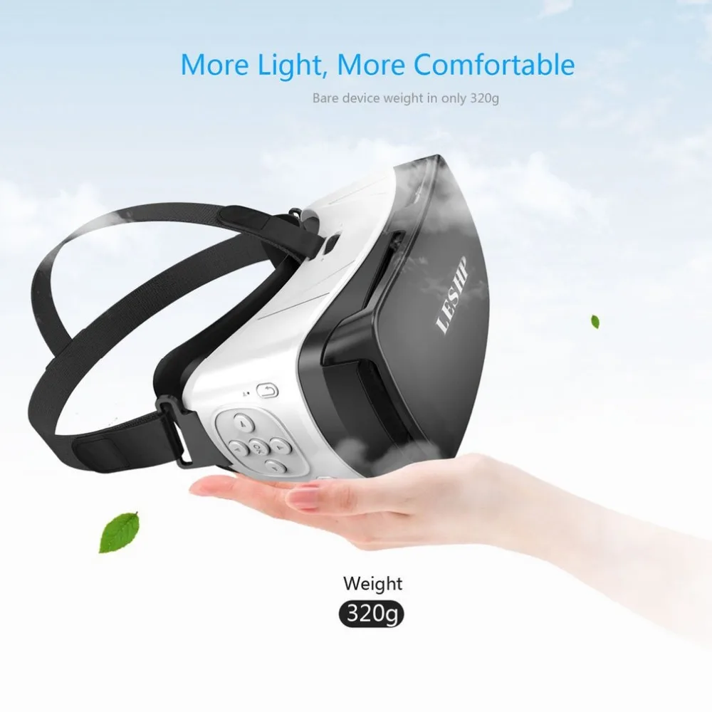 LESHP Bluetooth 3D VR очки гарнитура Виртуальная реальность очки VR воспроизведение фильмов фото удовольствие для смартфонов 4,5-5,5 дюймов