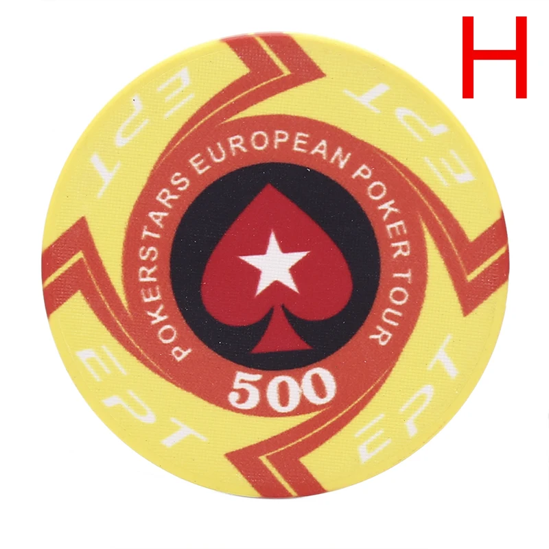 H Ipcs Керамический чип монета EPT покер чип игровой реквизит - Цвет: H
