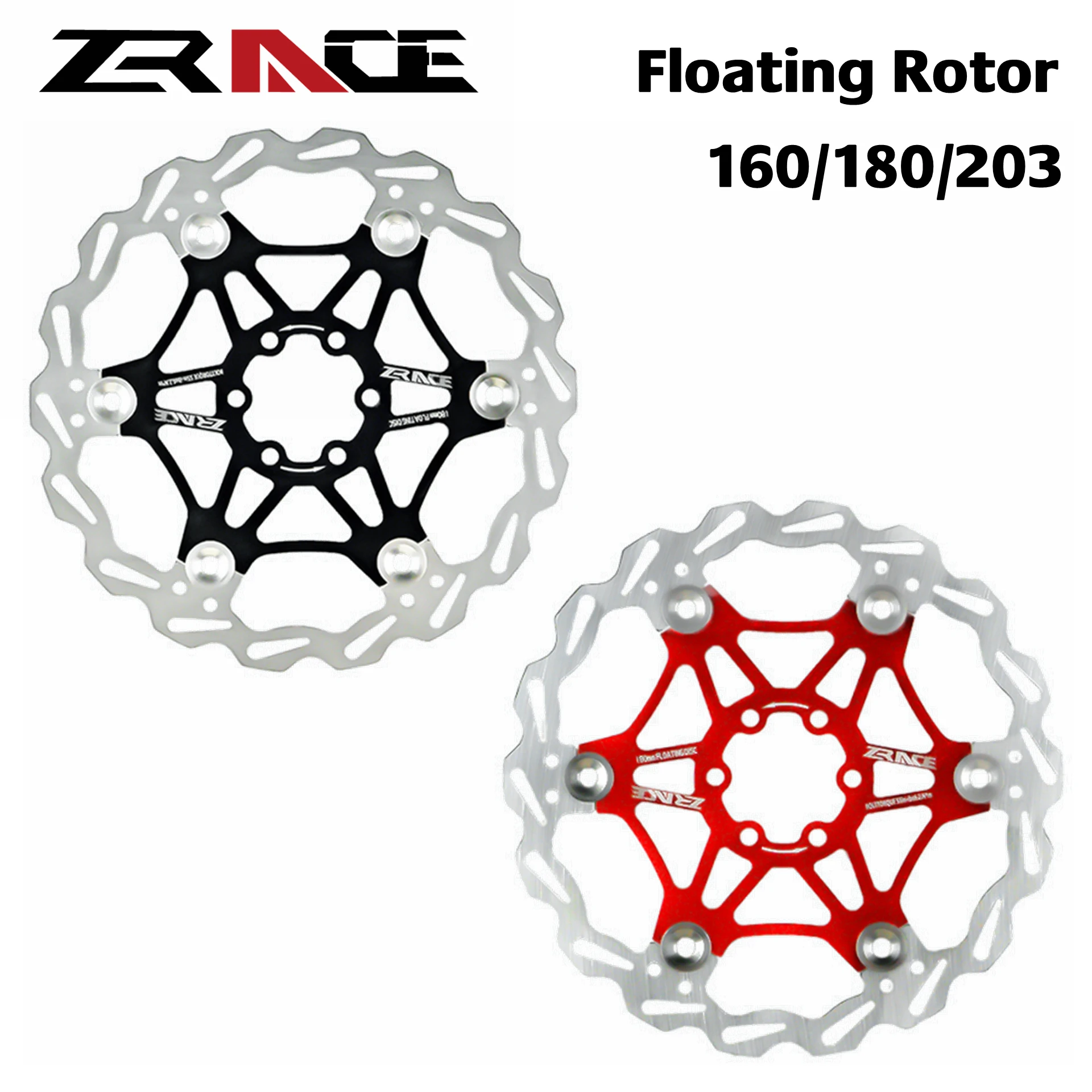 ZRACE de freno bicicleta rotor fuerte disipa Heat flotante 160mm 180mm 203mm MTB disco | Спорт и развлечения