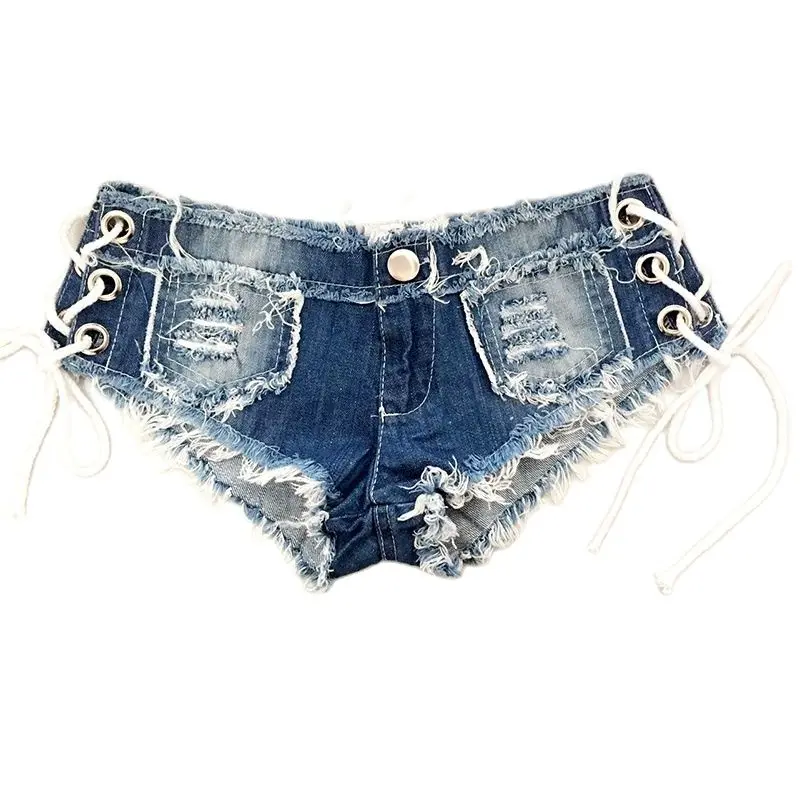 Beachwear Sexy Denim Booty Shorts Lace 
