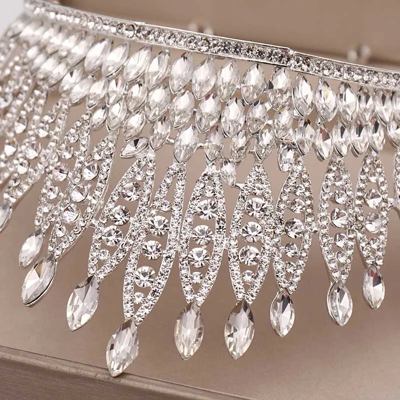 FORSEVEN винтажный кристалл, свадьба, для новобрачных диадемы корона ретро аксессуары для волос женские вечерние свадебные украшения для волос JL